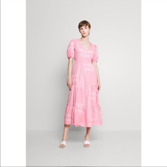 NWT Never Fully Dressed Womens Pink Bandana Dress Size 4 - Picture 1 of 12